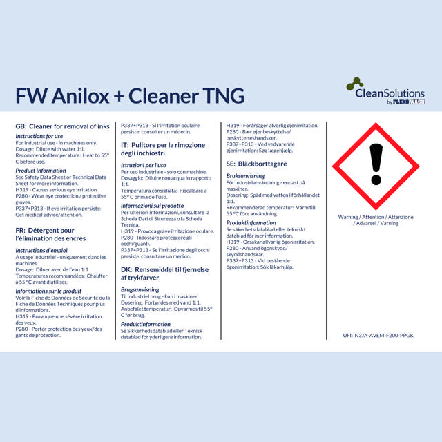 FW Anilox + Cleaner (20kg can)